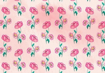 Free Vector Watercolor Flowers Background - бесплатный vector #379329